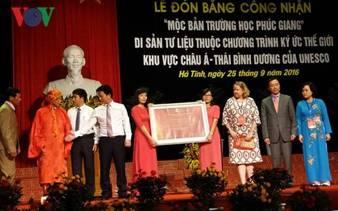 Phuc Giang school woodblocks becomes Documentary Heritage  - ảnh 1
